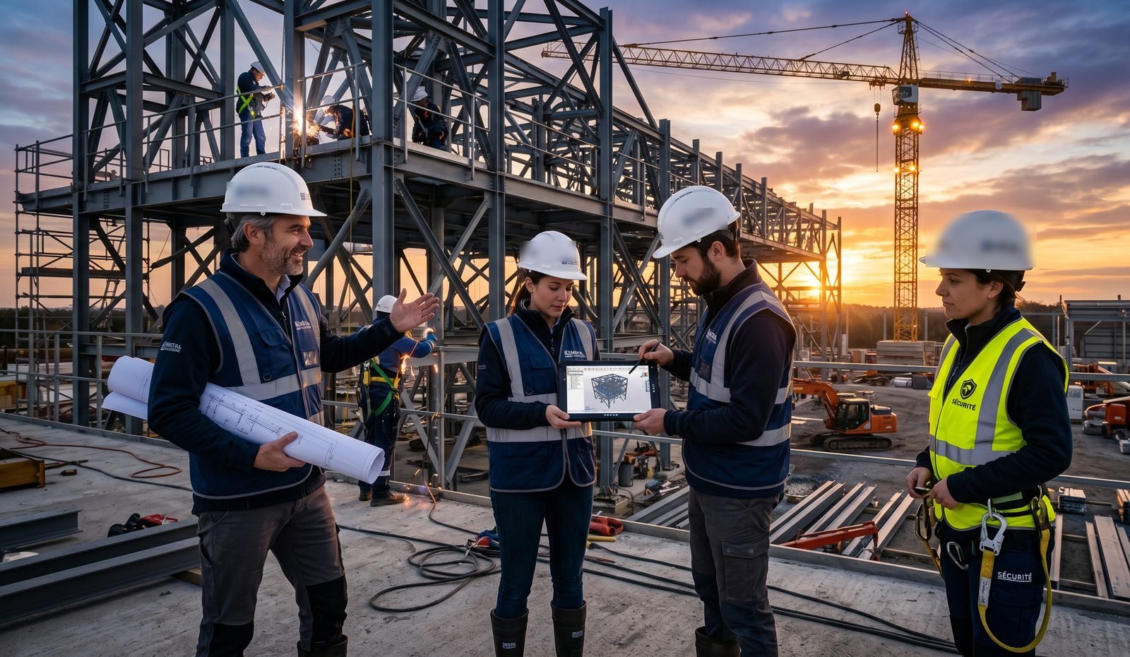 Escouade opérationnelle sur chantier